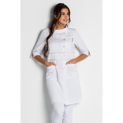 Bata blanca clínica. Casaca señora.