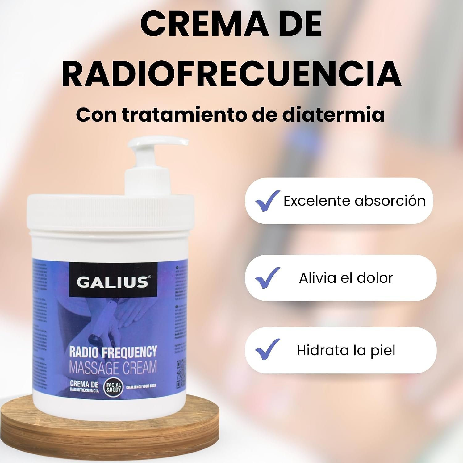 Crema de Radiofrecuencia Corporal y Facial con Tratamiento de Diatermia,1000ml - Imagen 2